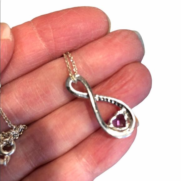 heart stone with infinity love ❤️ purple tone - Picture 10 of 12